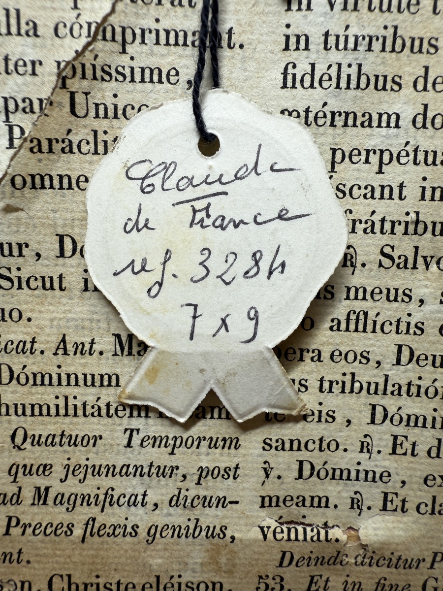 Miniature, Portrait Of Claude Of France – Signed J. Souvi-photo-3