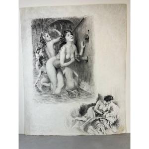 Becat Pierre Emile Un Homme Et Ses Femmes Nues