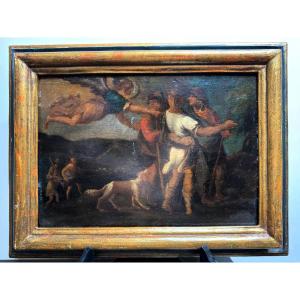 Peinture école Italienne XVII-XVIII ème Siècle Scène Biblique