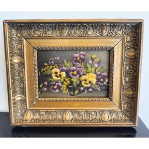 Oil On Panel Painting Still Life "thoughts", Signed