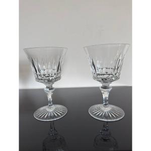 2 Baccarat Crystal Water Glasses, Buckingham Model, 15.2cm, Signed