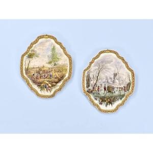 Porcelain Painting, Decorative Earthenware Plates, Lille