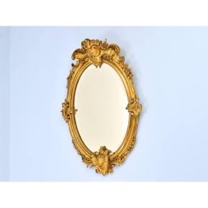 Miroir en Bois Doré, style Louis XV