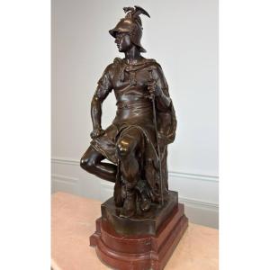 BRONZE , BARBEDIENNE, PAUL DUBOIS «LE COURAGE MILITAIRE»
