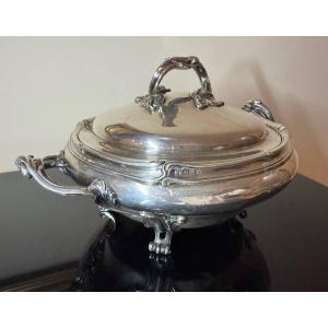 LÉGUMIER EN ARGENT MASSIF, ORFÈVRE Paul Canaux & Cie 