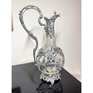 Aiguière ou carafe à vin en argent, orfèvre Claude Doutre Roussel