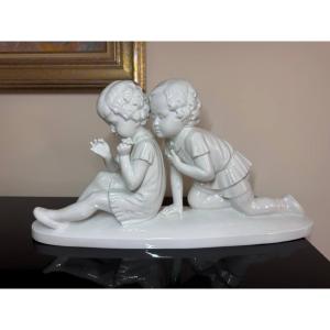 Bohumil Rezl , Enameled Porcelain Cookie Sculpture