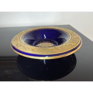 Limoges Porcelain Ashtray, Cobalt Blue