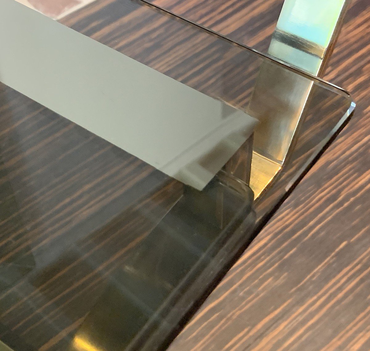 TABLE ROULANTE  / DESSERTE  STYLE NEOCLASSIQUE EN BRONZE MAISON JANSEN-photo-1