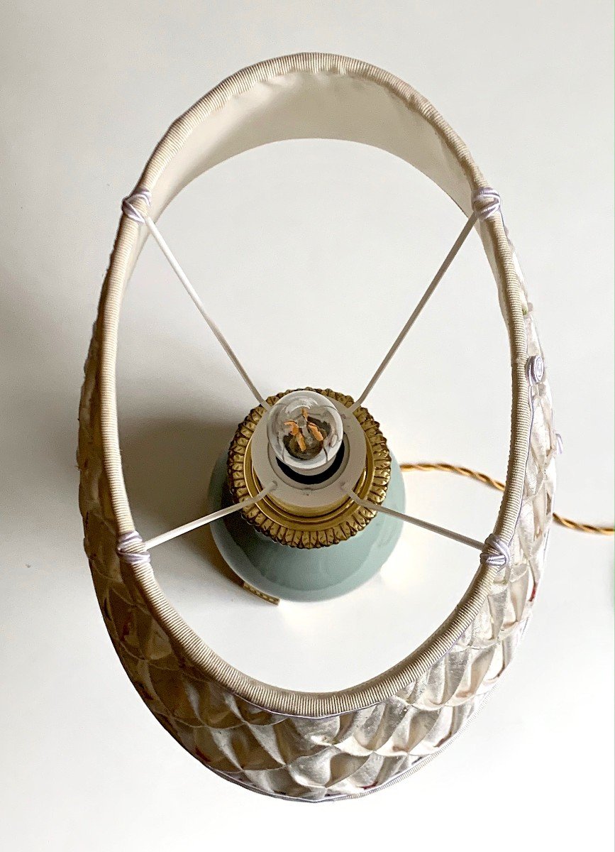 LAMPE EN PORCELAINE CELADON XIXème Siècle-photo-4