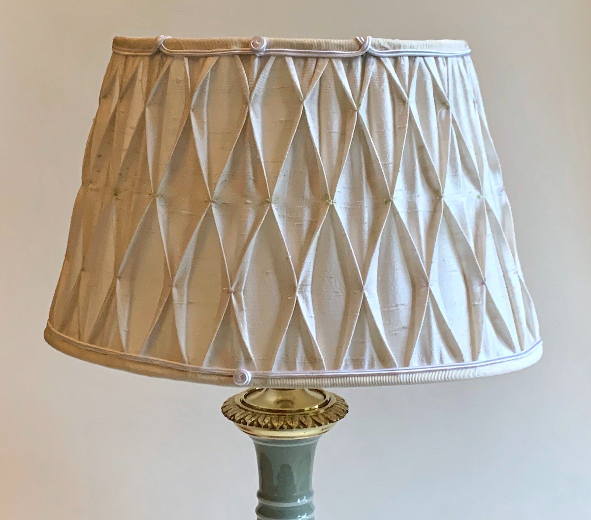 LAMPE EN PORCELAINE CELADON XIXème Siècle-photo-2
