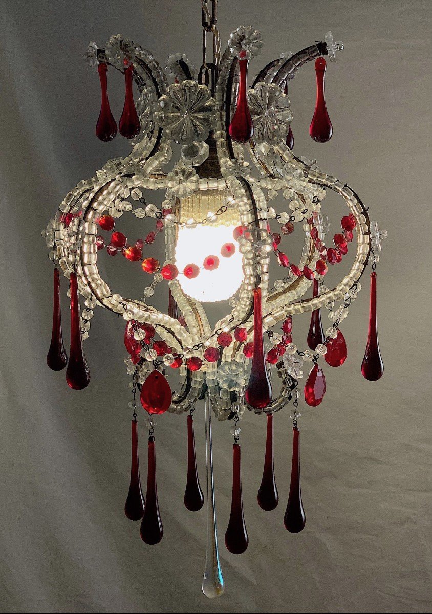 Chandelier Crown / Cage 1 Light End Of XIXth Century-photo-4