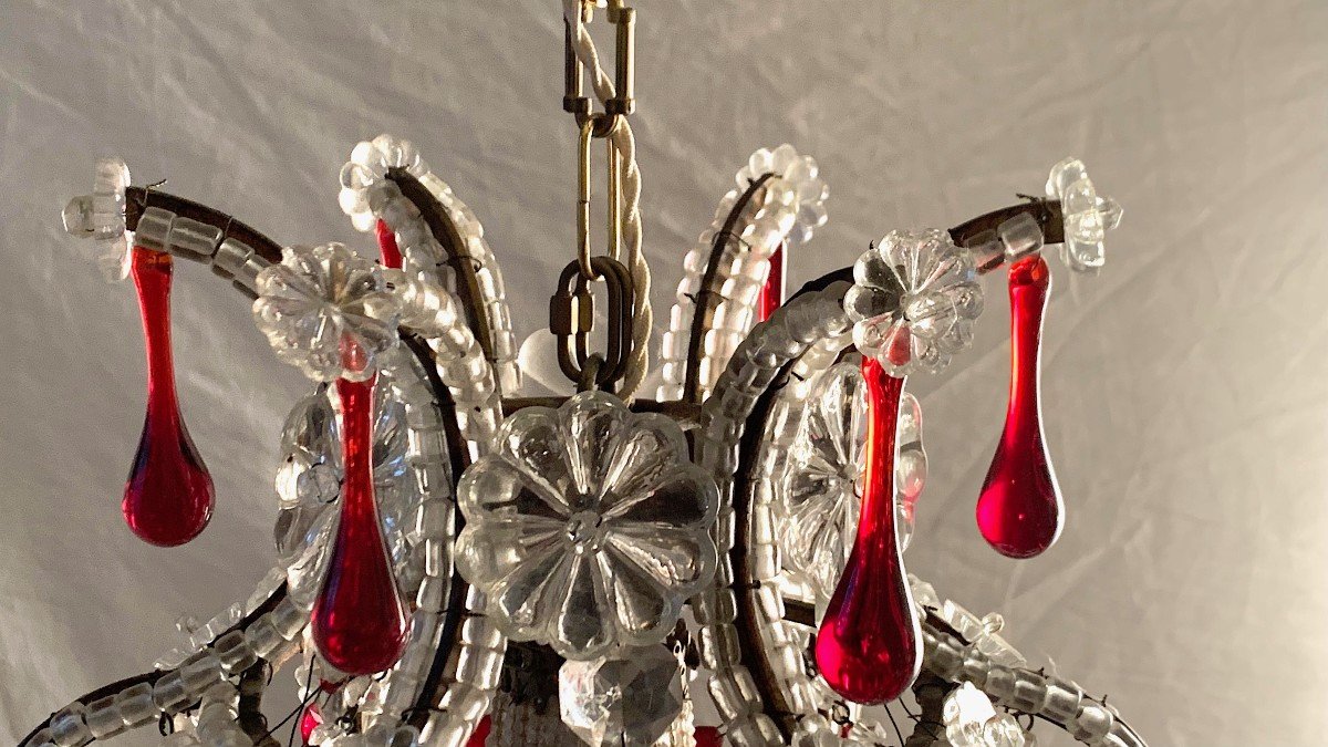 Chandelier Crown / Cage 1 Light End Of XIXth Century-photo-4