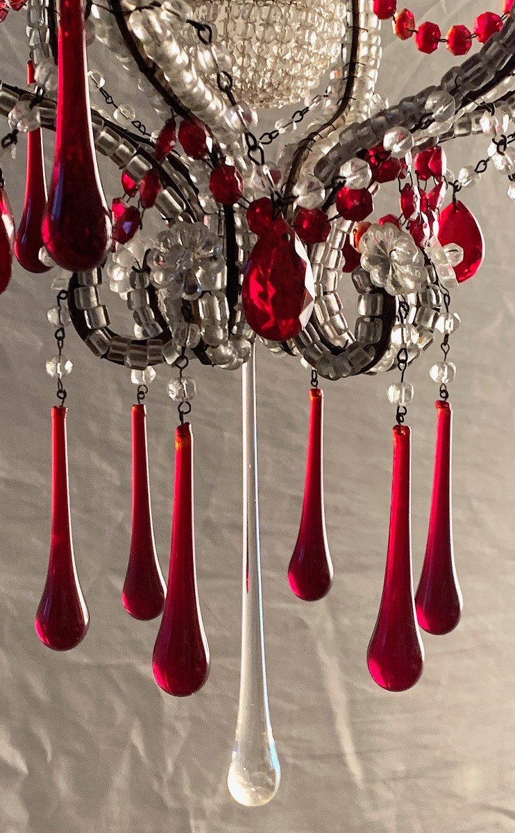 Chandelier Crown / Cage 1 Light End Of XIXth Century-photo-5