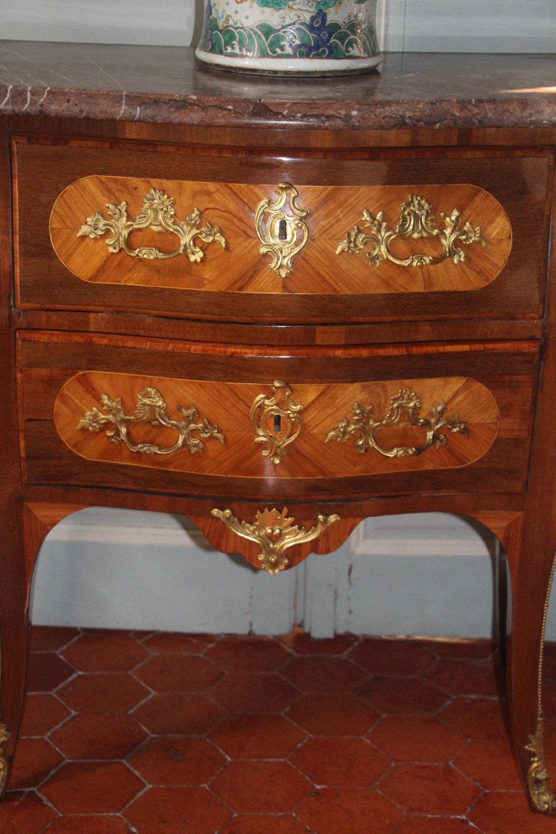 Commode d'entre-deux, estampillée J.B DETROULLEAU, Maître en 1767,XVIIIe.-photo-2