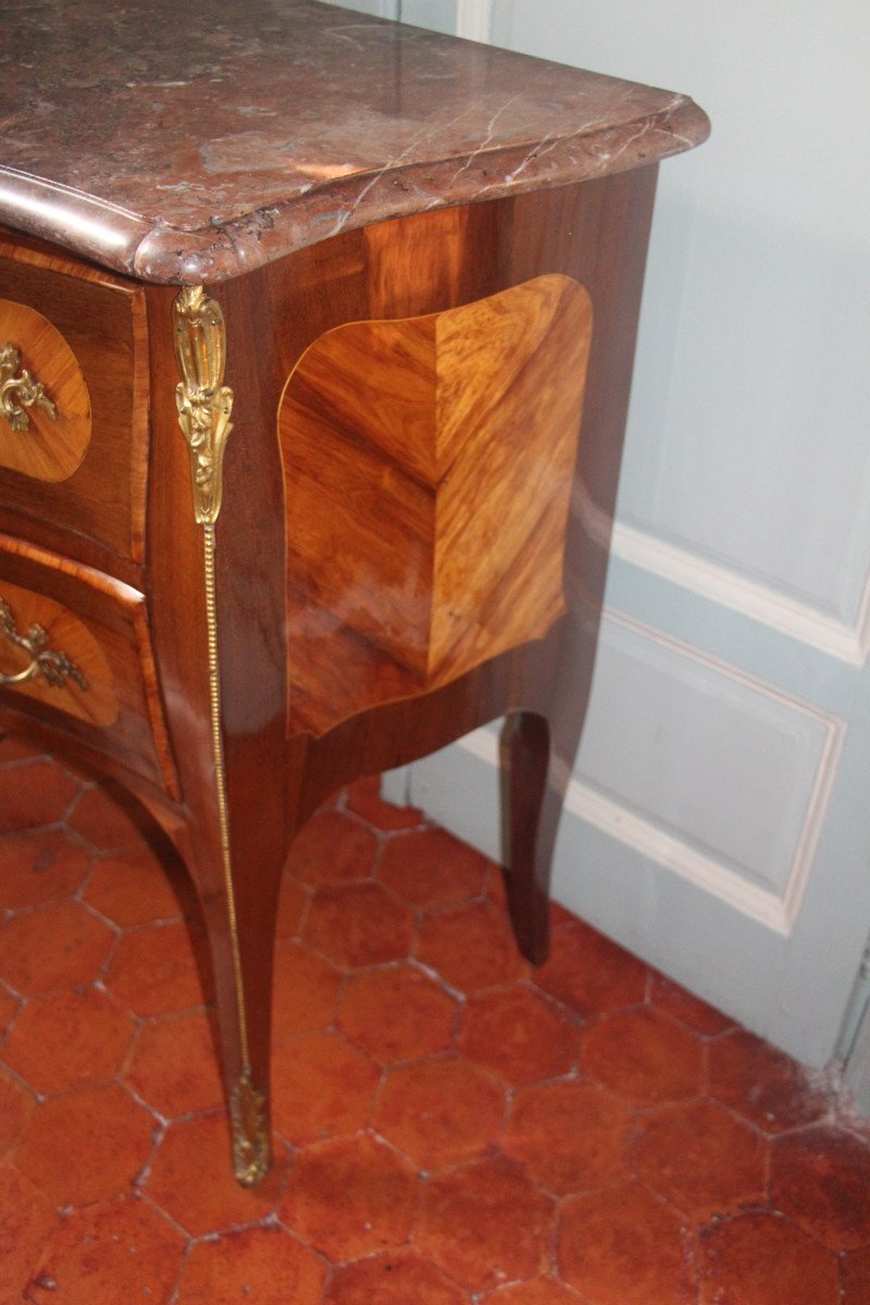 Commode d'entre-deux, estampillée J.B DETROULLEAU, Maître en 1767,XVIIIe.-photo-3