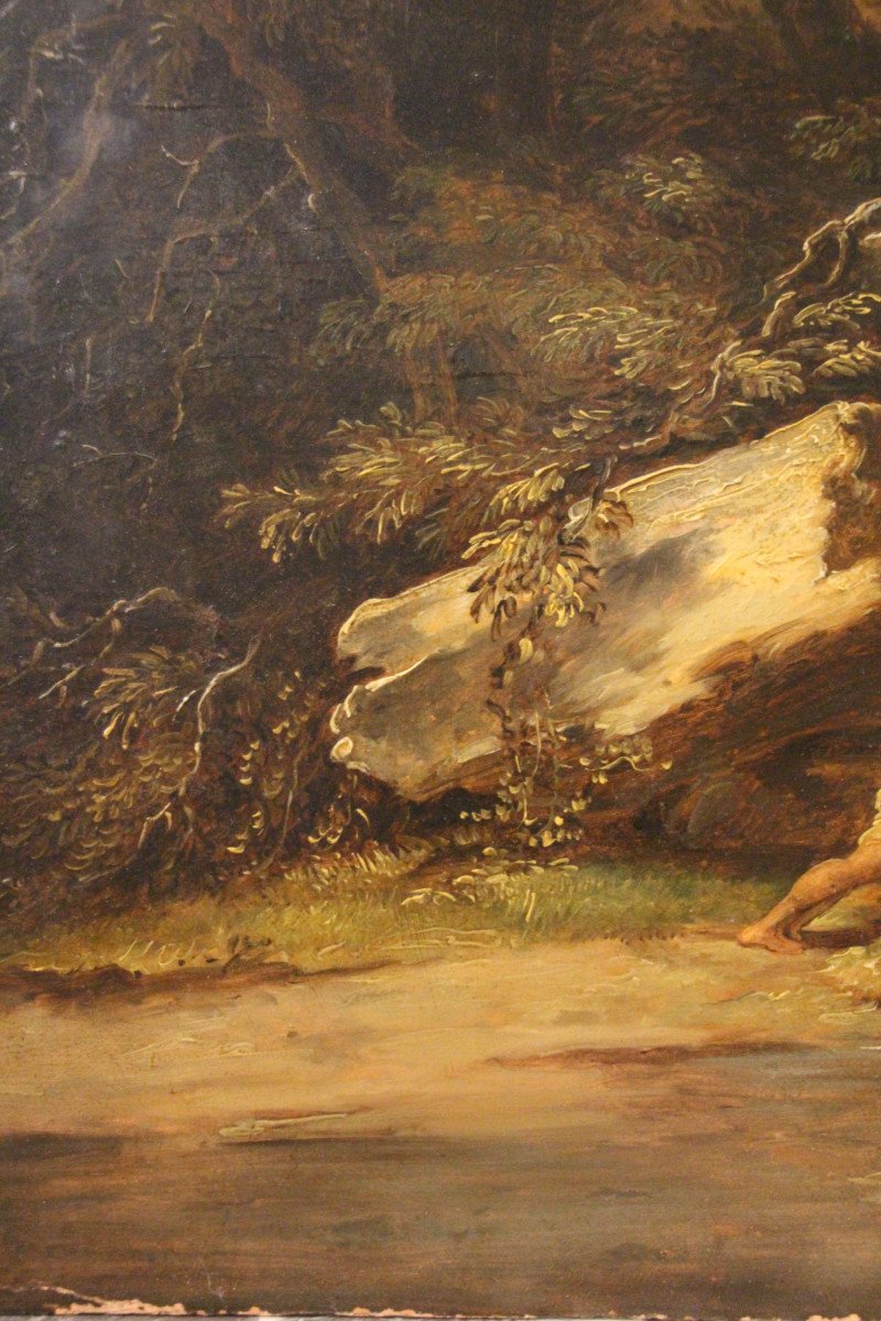 Landscape Animated By Figures - French School Of The 18th Century-photo-3