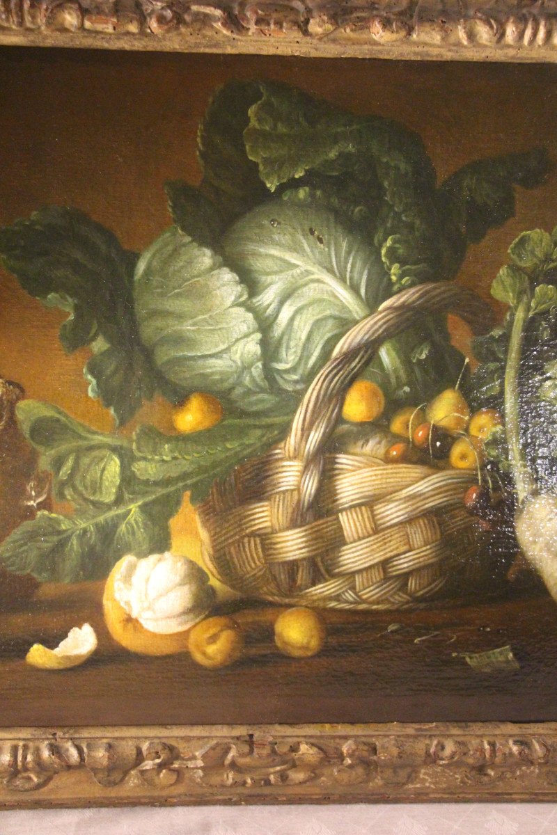 Nature morte aux légumes, école française, XVIIe siècle-photo-4