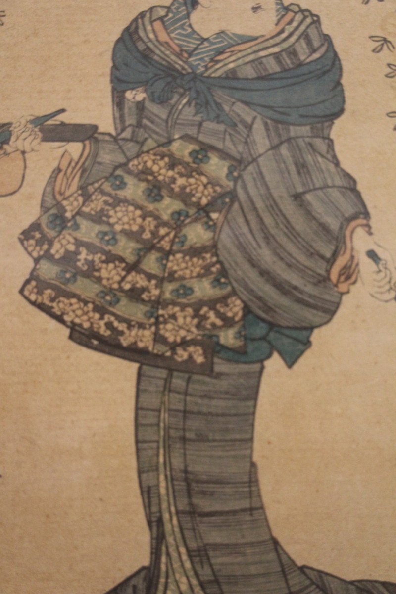 Paire d'estampes japonaises, vers 1850, XIXe siècle, époque Edo (1603-1898).-photo-4