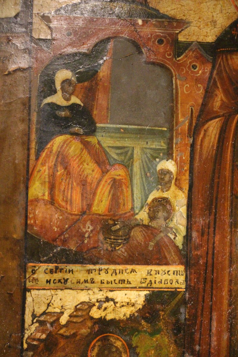 Russian Icon, 19th Century, Religious Scene.-photo-4