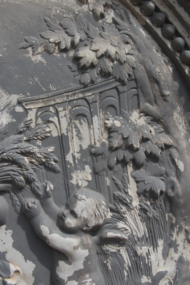 Déesse des moissons et de la fécondité, haut-relief en plâtre patiné, Napoléon III, XIXe .-photo-7