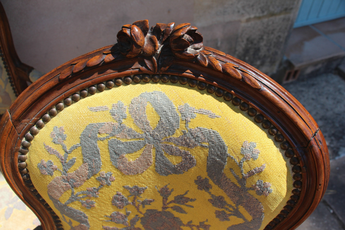 Suite de quatre fauteuils cabriolets, époque Louis XV, XVIIIe , estampillés  PILLOT. Nîmes.-photo-4