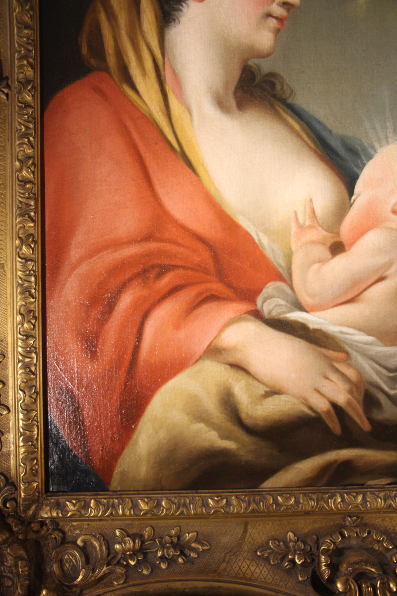 Vierge à l'Enfant, Suiveur de François Boucher (1703-1770), école française du XVIIIe siècle.-photo-3