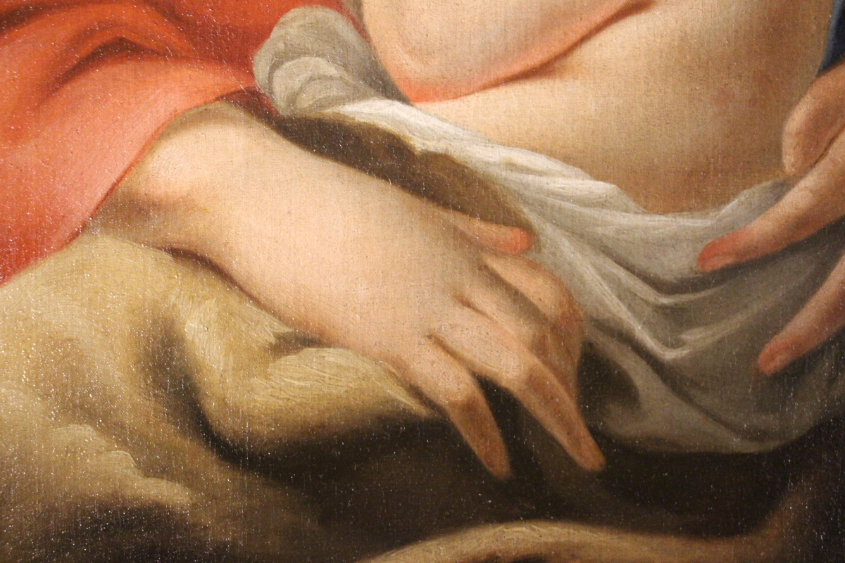 Vierge à l'Enfant, Suiveur de François Boucher (1703-1770), école française du XVIIIe siècle.-photo-5