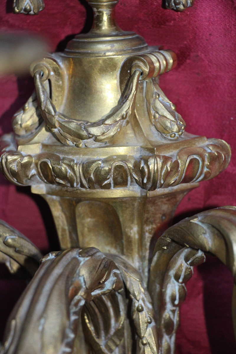 Pair Of Louis XVI Wall Sconces After Delafosse, 18th Century.-photo-4