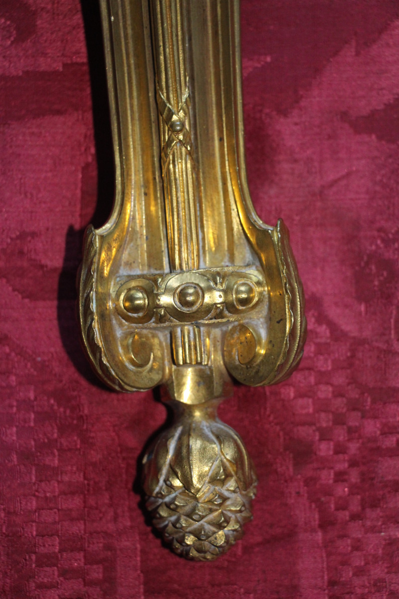 Pair Of Louis XVI Wall Sconces After Delafosse, 18th Century.-photo-1