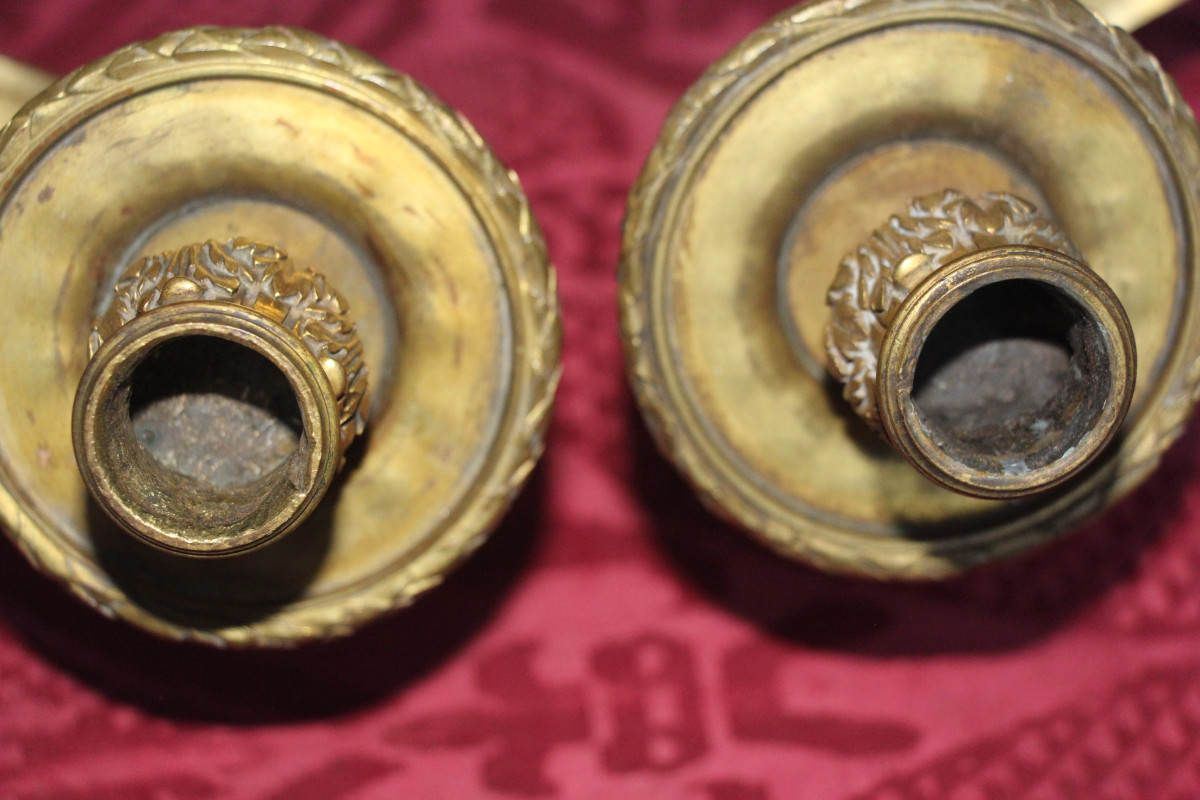 Pair Of Louis XVI Wall Sconces After Delafosse, 18th Century.-photo-7