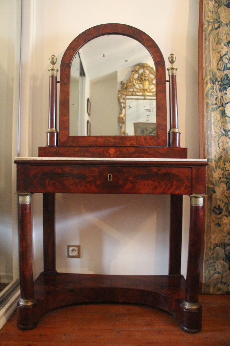 Empire Period Console Dressing Table, Early 19th Century;-photo-2