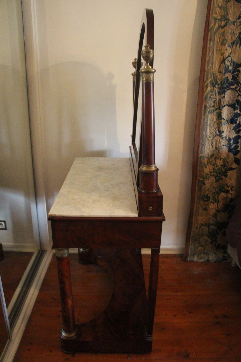 Empire Period Console Dressing Table, Early 19th Century;-photo-6