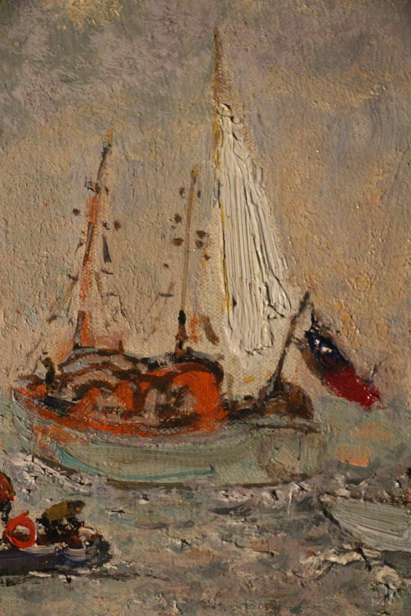 Yachts anglais au large de Deauville, d'André Hambourg (1909-1999)-photo-2