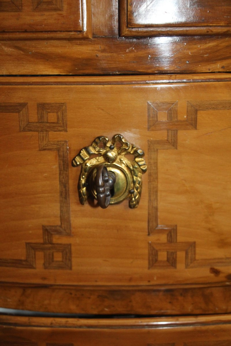 Transition Marquetry Chest Of Drawers, 18th Century.-photo-3