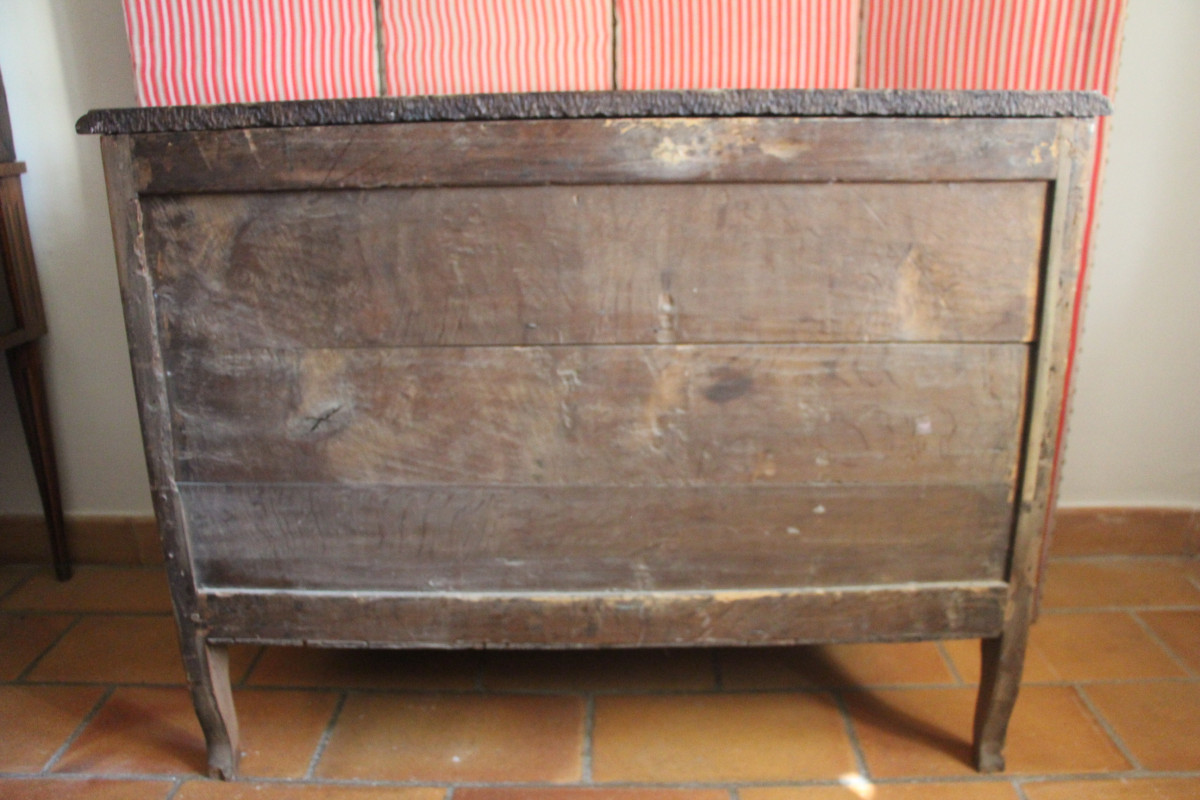 Transition Marquetry Chest Of Drawers, 18th Century.-photo-5