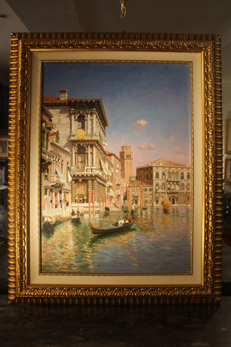 Venice, Oil On Canvas, Italian School, 20th Century.