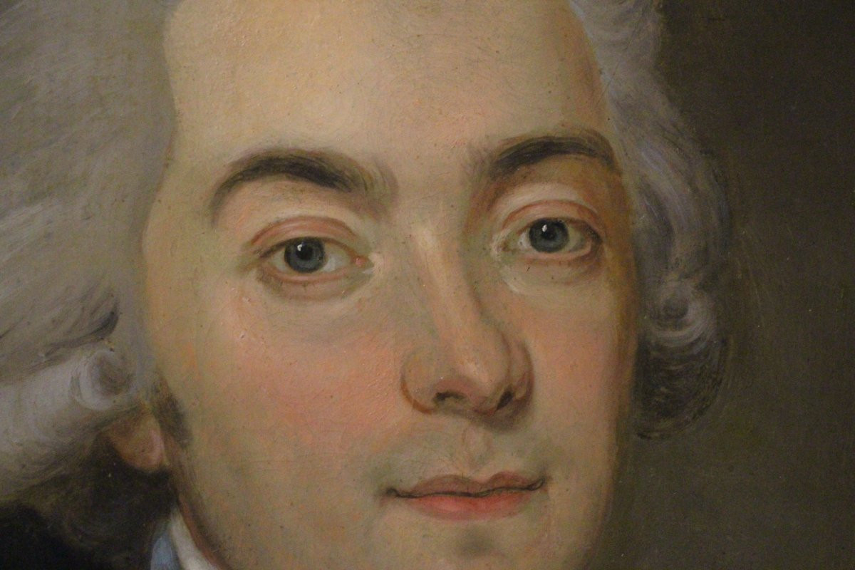 Portrait d'aristocrate, école française du XVIIIe siècle.-photo-2