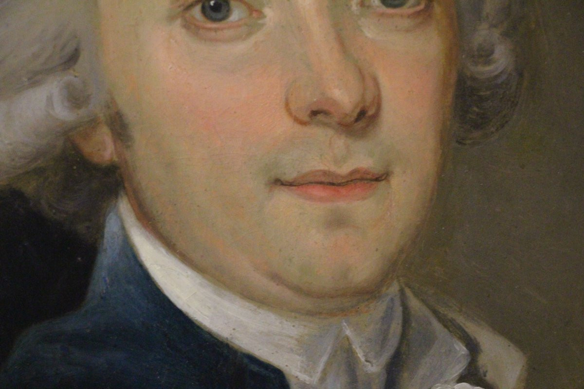 Portrait d'aristocrate, école française du XVIIIe siècle.-photo-3