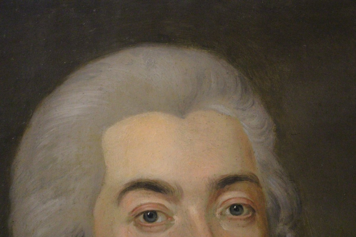 Portrait d'aristocrate, école française du XVIIIe siècle.-photo-4