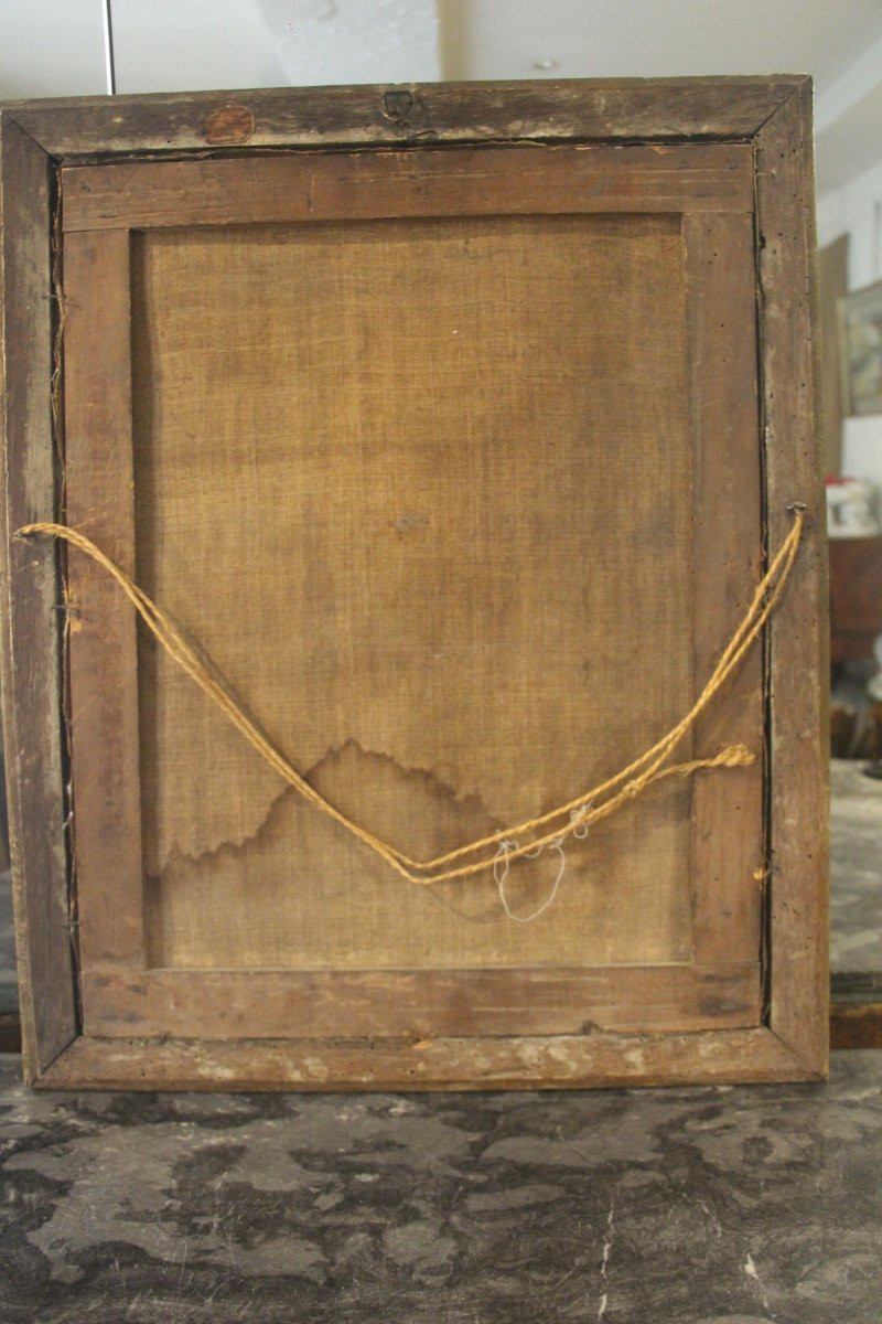 Portrait d'aristocrate, école française du XVIIIe siècle.-photo-3