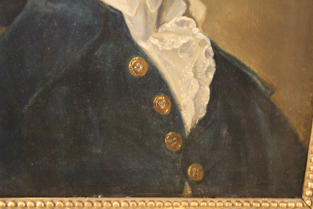 Portrait d'aristocrate, école française du XVIIIe siècle.-photo-4