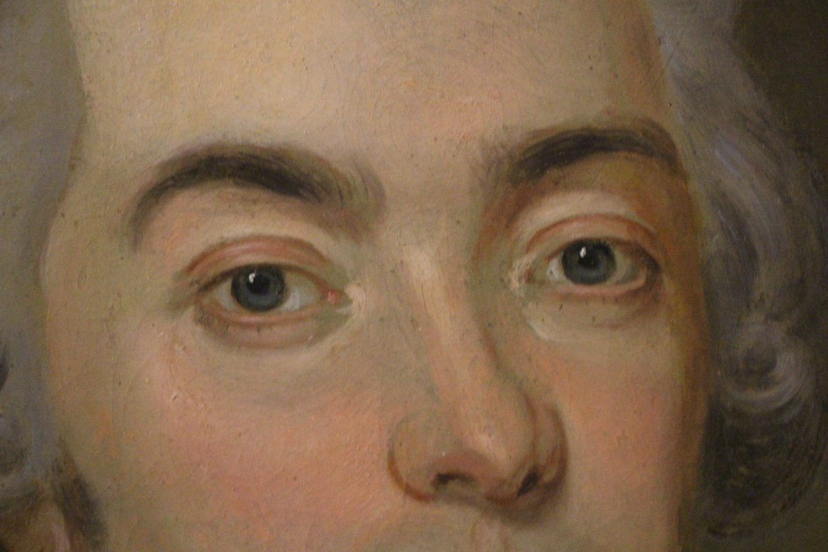 Portrait d'aristocrate, école française du XVIIIe siècle.-photo-5