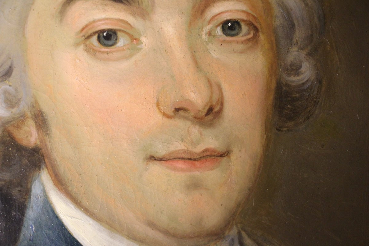 Portrait d'aristocrate, école française du XVIIIe siècle.-photo-7