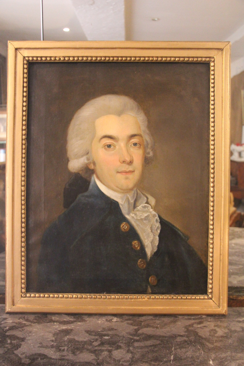 Portrait d'aristocrate, école française du XVIIIe siècle.