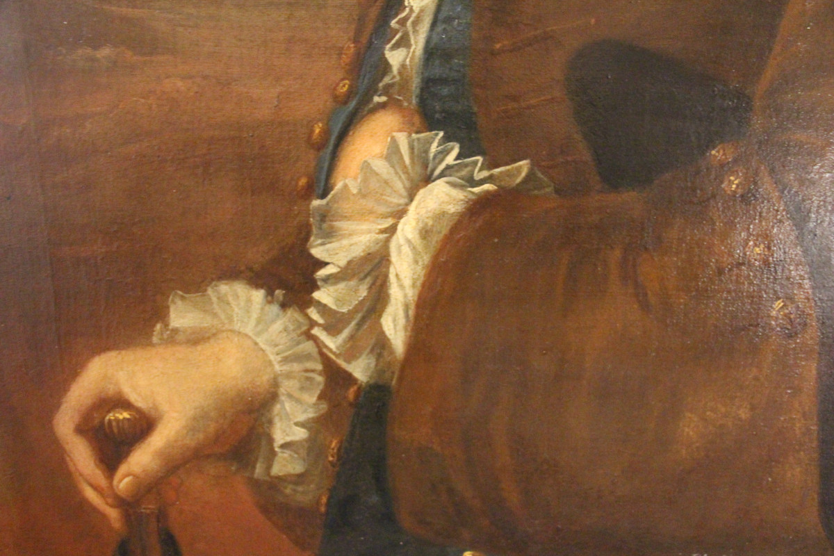 Portrait de gentihomme, vers 1750, école française du XVIIIe siècle.-photo-4