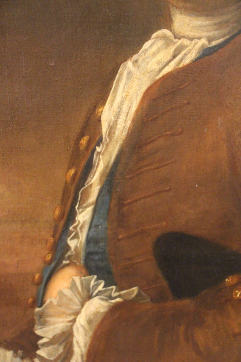 Portrait de gentihomme, vers 1750, école française du XVIIIe siècle.-photo-1