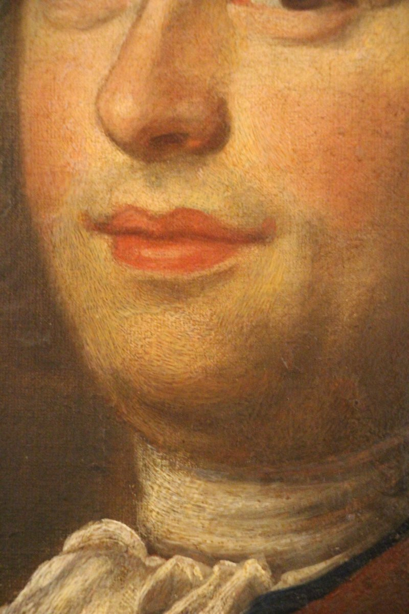 Portrait de gentihomme, vers 1750, école française du XVIIIe siècle.-photo-2