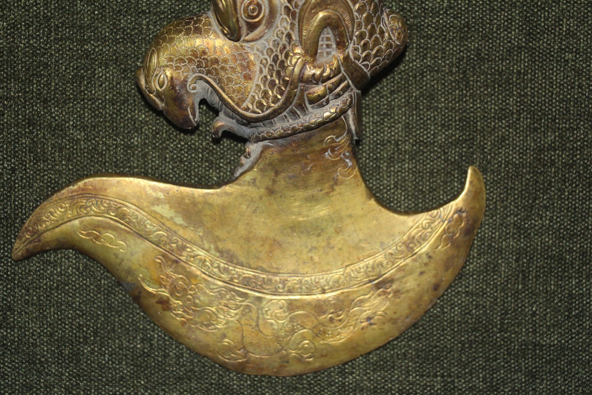 Important Phurba With Three Cittipati Heads, Bronze, Tibet, 19th Century.-photo-5
