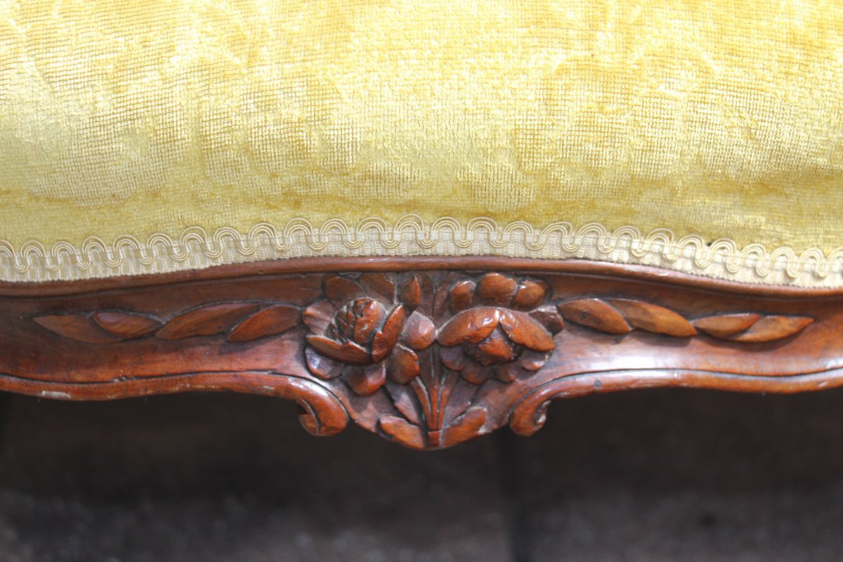 Canapé corbeille, époque Louis XV, XVIIIe siècle, travail provençal.-photo-2